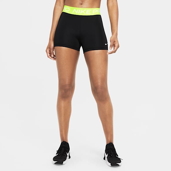 Lime green nike pro shorts online